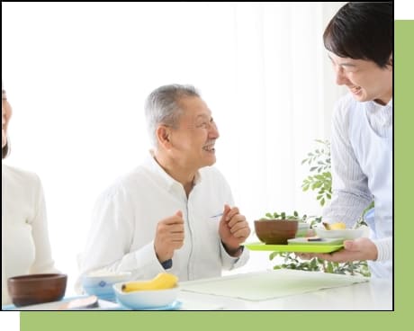 楽しく会話し、おいしく食べることができる